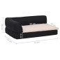 vidaXL Hundematratze Ergonomisch 75x53 cm Leinenoptik Fleece Schwarz vidaXL Hundematratze Ergonomisch 75x53 cm Leinenoptik Fleece Schwarz