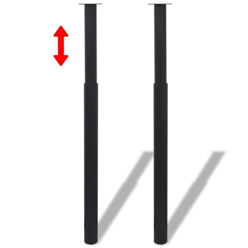 2 x Teleskopfuß Tischfuß Stützfuß Tischbein Schwarz 710 mm-1100 mm 2 x Teleskopfuß Tischfuß Stützfuß Tischbein Schwarz 710 mm-1100 mm