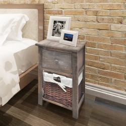 vidaXL Nachttisch Holz Braun 