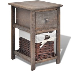 vidaXL Nachttisch Holz Braun 