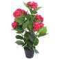 vidaXL Künstliche Hortensie mit Topf 60 cm Rot vidaXL Künstliche Hortensie mit Topf 60 cm Rot
