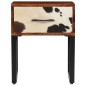 vidaXL Nachttisch Massivholz und Echtleder 40 x 30 x 50 cm vidaXL Nachttisch Massivholz und Echtleder 40 x 30 x 50 cm