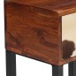 vidaXL Nachttisch Massivholz und Echtleder 40 x 30 x 50 cm vidaXL Nachttisch Massivholz und Echtleder 40 x 30 x 50 cm