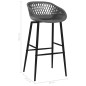 vidaXL Barhocker 2 Stk. Grau vidaXL Barhocker 2 Stk. Grau