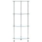 vidaXL Regal mit 4 Ablagen Transparent 30x30x100 cm Hartglas vidaXL Regal mit 4 Ablagen Transparent 30x30x100 cm Hartglas