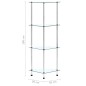 vidaXL Regal mit 4 Ablagen Transparent 30x30x100 cm Hartglas vidaXL Regal mit 4 Ablagen Transparent 30x30x100 cm Hartglas