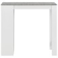 vidaXL Bartisch mit Regal Weiß 110x50x103 cm vidaXL Bartisch mit Regal Weiß 110x50x103 cm