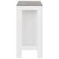 vidaXL Bartisch mit Regal Weiß 110x50x103 cm vidaXL Bartisch mit Regal Weiß 110x50x103 cm