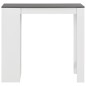 vidaXL Bartisch mit Regal Weiß 110x50x103 cm vidaXL Bartisch mit Regal Weiß 110x50x103 cm