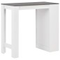 vidaXL Bartisch mit Regal Weiß 110x50x103 cm vidaXL Bartisch mit Regal Weiß 110x50x103 cm