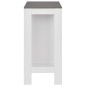 vidaXL Bartisch mit Regal Weiß 110x50x103 cm vidaXL Bartisch mit Regal Weiß 110x50x103 cm