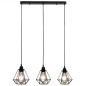 vidaXL Deckenleuchte mit Diamant-Design Schwarz 3 x E27 Glühbirnen vidaXL Deckenleuchte mit Diamant-Design Schwarz 3 x E27 Glühbirnen