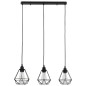 vidaXL Deckenleuchte mit Diamant-Design Schwarz 3 x E27 Glühbirnen vidaXL Deckenleuchte mit Diamant-Design Schwarz 3 x E27 Glühbirnen