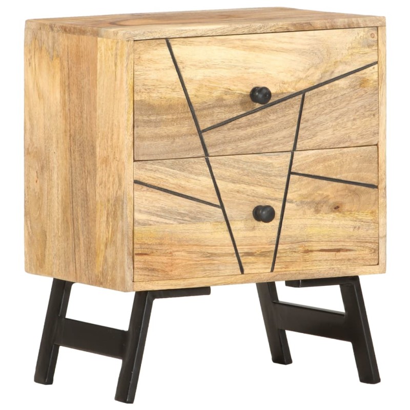 vidaXL Nachttisch 40x30x50 cm Massivholz Mango vidaXL Nachttisch 40x30x50 cm Massivholz Mango