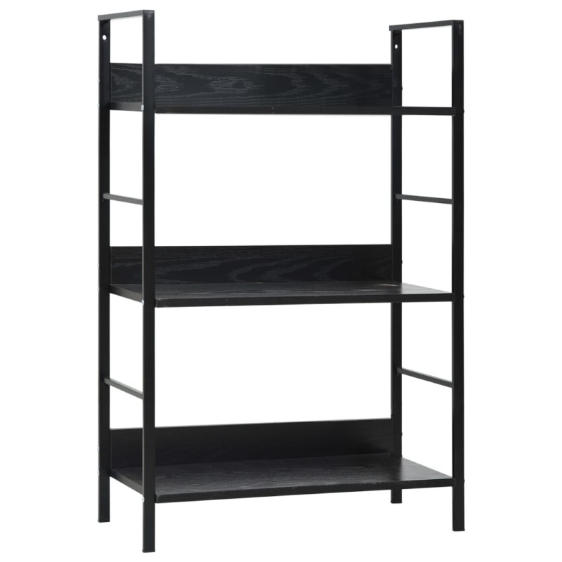 vidaXL Bücherregal 3 Regalböden Schwarz 60×27,6×90,5 cm Holzwerkstoff vidaXL Bücherregal 3 Regalböden Schwarz 60×27,6×90,5 cm Holzwerkstoff