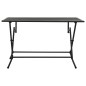 vidaXL Klapptisch Mesh 120x60x72 cm Stahl Anthrazit vidaXL Klapptisch Mesh 120x60x72 cm Stahl Anthrazit