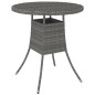 vidaXL Gartentisch Grau 70x70x73 cm Poly Rattan vidaXL Gartentisch Grau 70x70x73 cm Poly Rattan