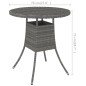 vidaXL Gartentisch Grau 70x70x73 cm Poly Rattan vidaXL Gartentisch Grau 70x70x73 cm Poly Rattan