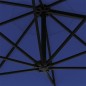 vidaXL Sonnenschirm Wandmontage mit LEDs Metallmast 300 cm Blau vidaXL Sonnenschirm Wandmontage mit LEDs Metallmast 300 cm Blau
