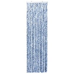 vidaXL Insektenschutz-Vorhang Blau und Weiß 56x200 cm Chenille