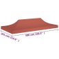 vidaXL Partyzelt-Dach 6x3 m Terrakotta-Rot 270 g/m² vidaXL Partyzelt-Dach 6x3 m Terrakotta-Rot 270 g/m²