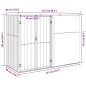 vidaXL Gerätehaus Braun 225x89x161 cm Verzinkter Stahl vidaXL Gerätehaus Braun 225x89x161 cm Verzinkter Stahl