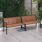 vidaXL Doppel-Gartenbank 251 cm Stahl und WPC vidaXL Doppel-Gartenbank 251 cm Stahl und WPC