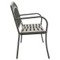vidaXL Gartenbank mit Tisch Grau 120 cm Stahl vidaXL Gartenbank mit Tisch Grau 120 cm Stahl