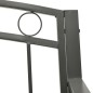 vidaXL Gartenbank mit Tisch Grau 120 cm Stahl vidaXL Gartenbank mit Tisch Grau 120 cm Stahl