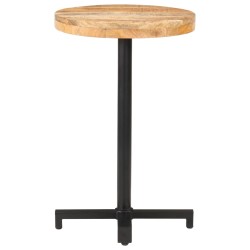 vidaXL Bistrotisch Rund Ø50x75 cm Raues Mangoholz 