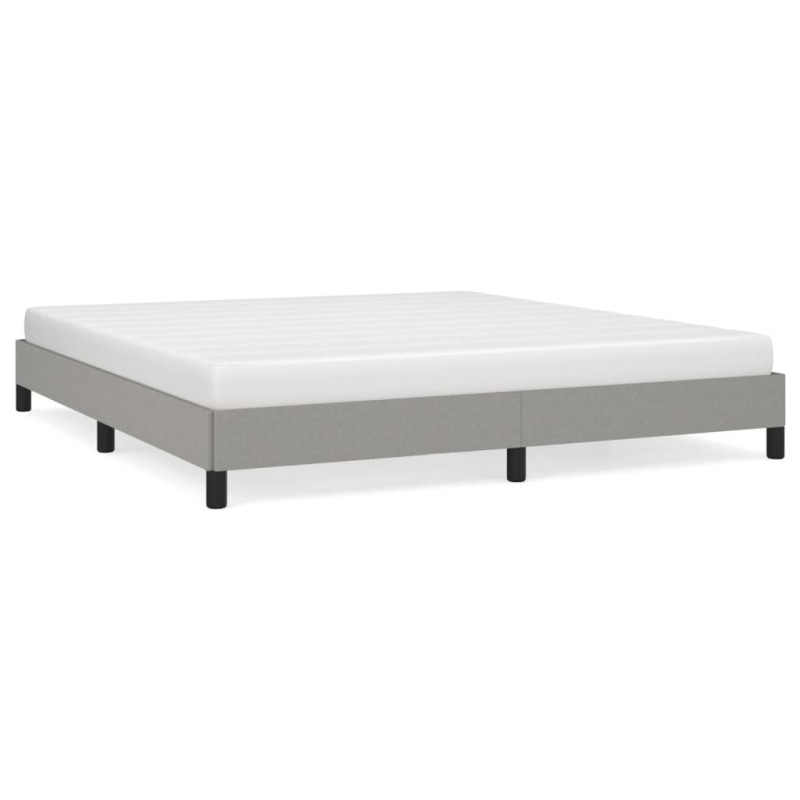 vidaXL Bettgestell Hellgrau 160x200 cm Stoff vidaXL Bettgestell Hellgrau 160x200 cm Stoff