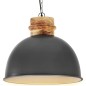 vidaXL Hängelampe Industriestil Grau Rund 50 cm E27 Mango Massivholz vidaXL Hängelampe Industriestil Grau Rund 50 cm E27 Mango Massivholz