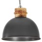 vidaXL Hängelampe Industriestil Grau Rund 50 cm E27 Mango Massivholz vidaXL Hängelampe Industriestil Grau Rund 50 cm E27 Mango Massivholz