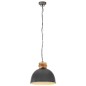 vidaXL Hängelampe Industriestil Grau Rund 50 cm E27 Mango Massivholz vidaXL Hängelampe Industriestil Grau Rund 50 cm E27 Mango Massivholz