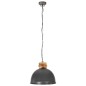 vidaXL Hängelampe Industriestil Grau Rund 50 cm E27 Mango Massivholz vidaXL Hängelampe Industriestil Grau Rund 50 cm E27 Mango Massivholz
