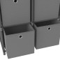 vidaXL Würfel-Regal mit Boxen 5 Fächer Grau 103x30x72,5 cm Stoff vidaXL Würfel-Regal mit Boxen 5 Fächer Grau 103x30x72,5 cm Stoff