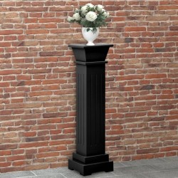 vidaXL Klassischer Säulen-Pflanzenständer Schwarz 17x17x66 cm MDF