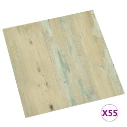 vidaXL PVC-Fliesen Selbstklebend 55 Stk. 5,11 m² Hellbraun