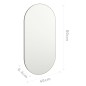 vidaXL Spiegel 80x40 cm Glas vidaXL Spiegel 80x40 cm Glas