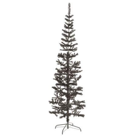 vidaXL Schlanker Weihnachtsbaum Schwarz 210 cm 