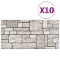vidaXL 3D-Wandpaneele 10 Stk. Grau Backstein-Optik EPS vidaXL 3D-Wandpaneele 10 Stk. Grau Backstein-Optik EPS