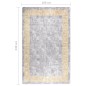 vidaXL Teppich Waschbar 160x230 cm Grau Rutschfest vidaXL Teppich Waschbar 160x230 cm Grau Rutschfest