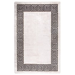 vidaXL Teppich Waschbar 160x230 cm Hellbeige Rutschfest
