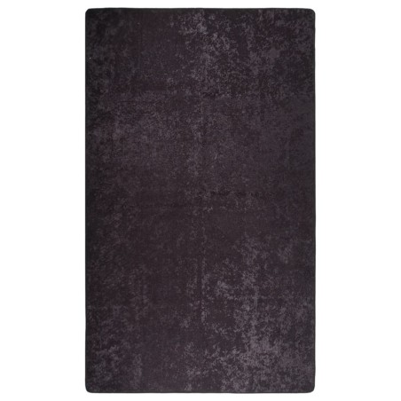 vidaXL Teppich Waschbar 120x180 cm Anthrazit Rutschfest