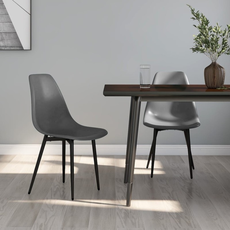 vidaXL Esszimmerstühle 2 Stk. Grau PP vidaXL Esszimmerstühle 2 Stk. Grau PP