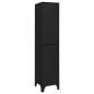 vidaXL Schließfachschrank Schwarz 38x40x180 cm Stahl vidaXL Schließfachschrank Schwarz 38x40x180 cm Stahl