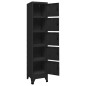 vidaXL Schließfachschrank Schwarz 38x40x180 cm Stahl vidaXL Schließfachschrank Schwarz 38x40x180 cm Stahl