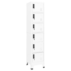 vidaXL Schließfachschrank Weiß 38x40x180 cm Stahl