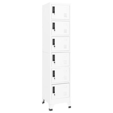 vidaXL Schließfachschrank Weiß 38x40x180 cm Stahl
