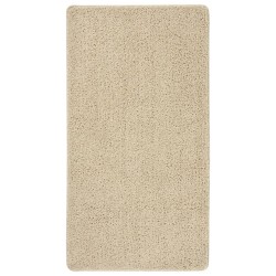 vidaXL Shaggy-Teppich Creme 80x150 cm Rutschfest